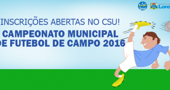 Inscrições abertas para o Campeonato Municipal de Futebol