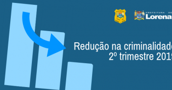 Redução na criminalidade 2º trimestre 2019