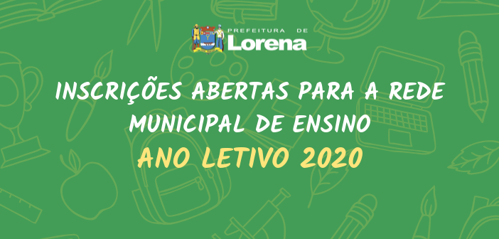 INSCRIÇÕES PARA A REDE MUNICIPAL DE ENSINO