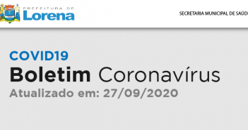 BOLETIM CORONAVÍRUS 27 DE SETEMBRO