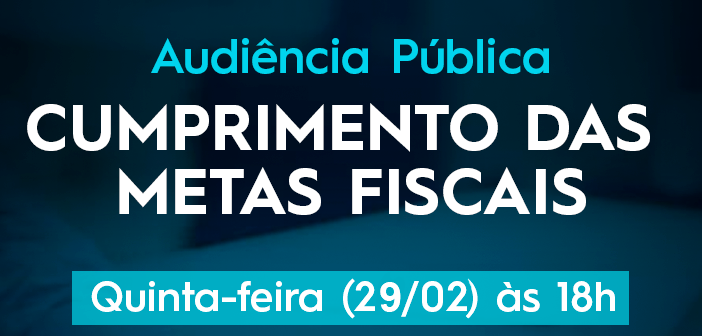 Audiência Pública de Finanças: participe!